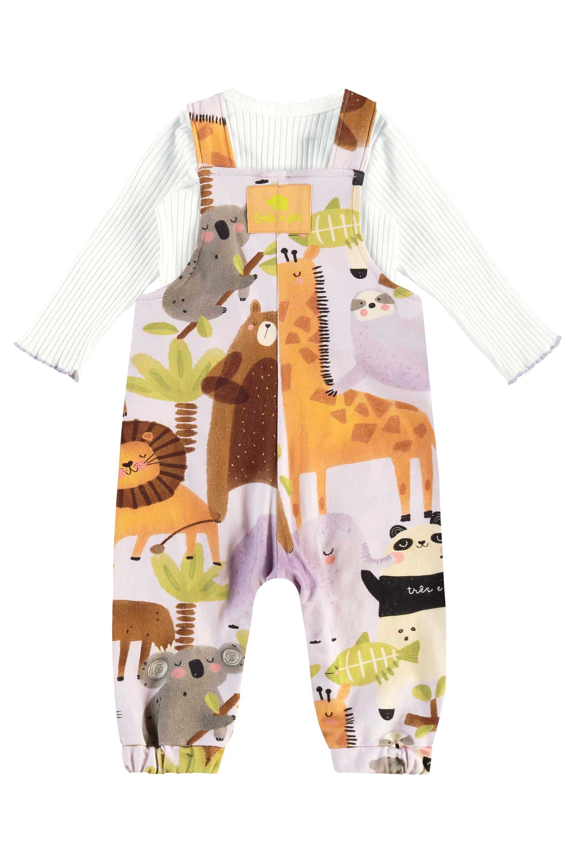 Conjunto Safári Encantado para Bebê Menina (Off White) Três e Já - Imagem 16